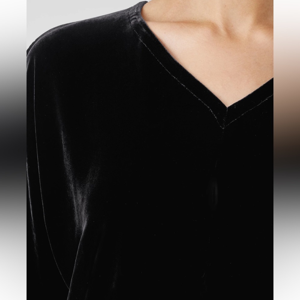 NWT Eileen Fisher Velvet V-Neck Top - Picture 4 of 8
